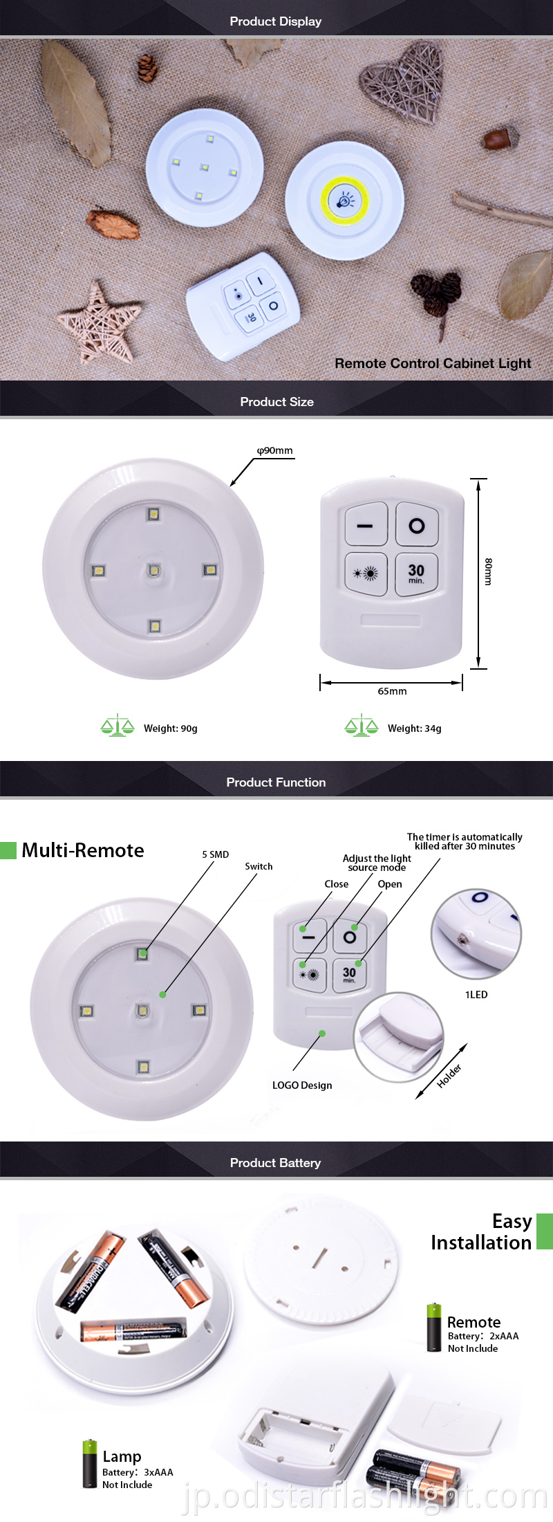 remote control light